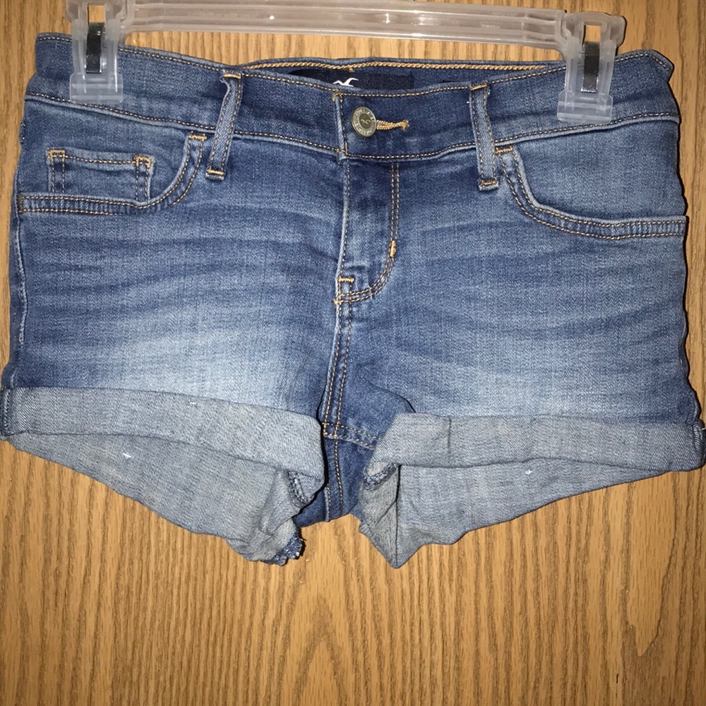 light washed shorts